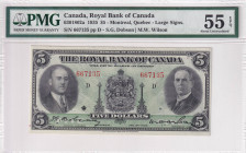 Canada, 5 Dollars, 1935, AUNC, pS1391