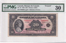 Canada, 20 Dollars, 1935, VF, p47a, French