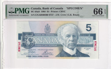 Canada, 5 Dollars, 1986, UNC, p95a, SPECIMEN