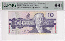 Canada, 10 Dollars, 1989, UNC, p96a, SPECIMEN