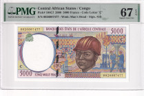 Central African States, 5.000 Francs, 2000, UNC, p104Cf