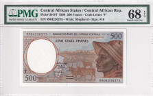 Central African States, 500 Francs, 1999, UNC, p301Ff