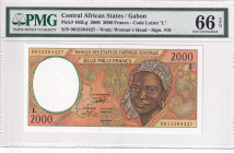 Central African States, 2.000 Francs, 2000, UNC, p403Lg