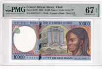 Central African States, 10.000 Francs, 2000, UNC, p605pf