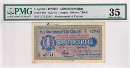 Ceylon, 1 Rupee, 1925/1936, VF, p16b