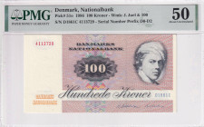 Denmark, 100 Kroner, 1986, AUNC, p51o