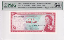 East Caribbean States, 1 Dollar, 1965, UNC, p13f