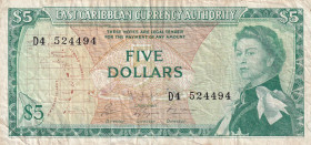 East Caribbean States, 1-5 Dollars, 1965, VF, p14h