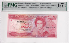East Caribbean States, 1 Dollar, 1985-88, UNC, p17a*, REPLACEMENT