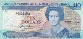 East Caribbean States, 10 Dollars, 1985/1993, UNC(-), p23a1