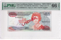 East Caribbean States, 100 Dollars, 1988-93, UNC, p25d1s, SPECIMEN
