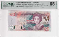 East Caribbean States, 20 Dollars, 2000, UNC, p39g, Grenada