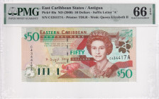 East Caribbean States, 50 Dollars, 2000, UNC, p40a, Antigua