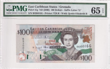 East Caribbean States, 100 Dollars, 2000, UNC, p41g, Grenada