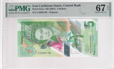 East Caribbean States, 5 Dollars, 2021, UNC, p55Aa