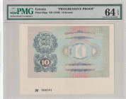 Estonia, UNC, PROGRESSIVE PROOF