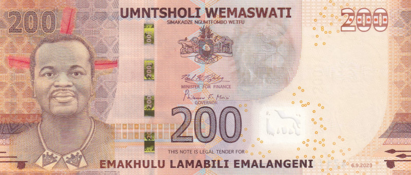 Eswatini(Swaziland), 200 Emalangeni, 2023, UNC, p45, REPLACEMENT

Estimate: US...