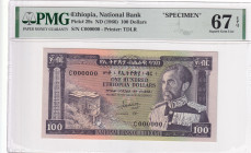 Ethiopia, 100 Dollars, 1966, UNC, p29s, SPECIMEN