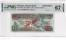 Ethiopia, 1 Birr, 1976, UNC, p36s, SPECIMEN