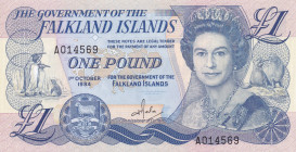 Falkland Islands, 1 Pound, 1984, AUNC, p13a