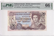 Falkland Islands, 20 Pounds, 1984, UNC, p15a