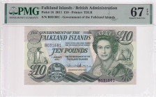 Falkland Islands, 10 Pounds, 2011, UNC, p18a