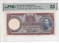 Fiji, 10 Shillings, 1951, VF, p38k