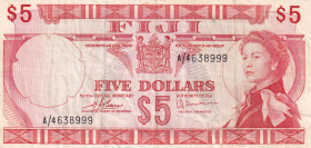 Fiji, 5 Dollars, 1974, VF, p73c