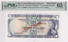 Fiji, 20 Dollars, 1974, UNC, p75s4, SPECIMEN