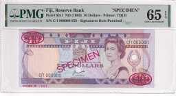 Fiji, 10 Dollars, 1989, UNC, p92s1, SPECIMEN