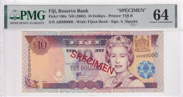 Fiji, 10 Dollars, 2002, UNC, p106s, SPECIMEN