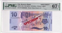 Fiji, 10 Dollars, 2013, UNC, p116s, SPECIMEN