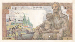France, 1.000 Francs, 1943, XF, p102