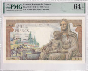France, 1.000 Francs, 1943, UNC, p102a
