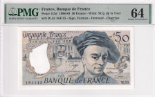 France, 50 Francs, 1988/1989, UNC, p152d