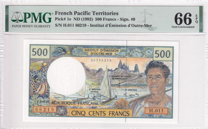 French Pacific Territories, 500 Francs, 1992, UNC, p1e

PMG 66 EPQ

Estimate...