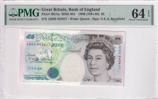 Great Britain, 5 Pounds, 1991-98, UNC, p382Aa