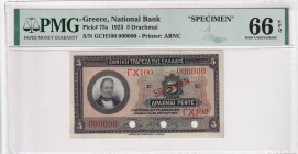 Greece, 5 Drachmai, 1923, UNC, p73s, SPECIMEN