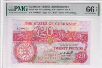 Guernsey, 20 Pounds, 1980-89, UNC, p51a