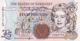 Guernsey, 5 Pounds, 1996/2023, UNC, p56b