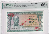 Guinea, 1.000 Francs, 1960, UNC, p15s, SPECIMEN