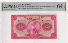 Iran, 20 Rials, 1934, UNC, p26b
