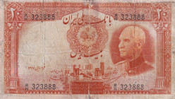 Iran, 20 Rials, 1938, FINE, p34Aa