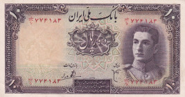Iran, 10 Rials, 1944, AUNC(-), p40