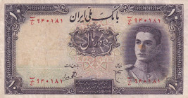 Iran, 10 Rials, 1944, VF(+), p40