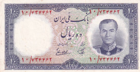 Iran, 10 Rials, 1958, XF, p68