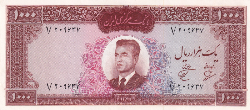 Iran, 1.000 Rials, 1962, AUNC(-), p75

Light handling

Estimate: USD 300-600