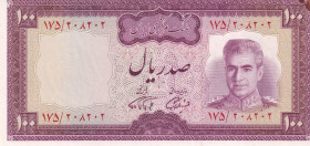 Iran, 100 Rials, 1971/1973, UNC(-), p91b, ERROR