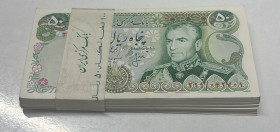 Iran, 50 Rials, 1974/1979, UNC, p101c, BUNDLE