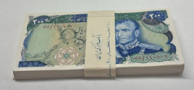 Iran, 200 Rials, 1974/1979, UNC, p103b, BUNDLE